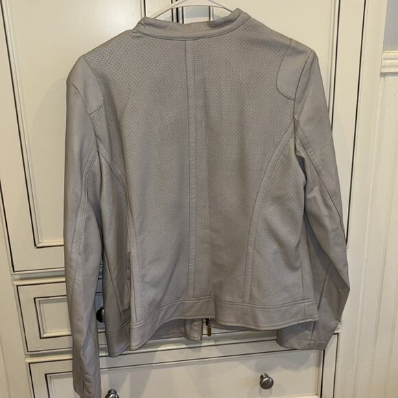 ALFANI faux leather grey jacket - Picture 6 of 8